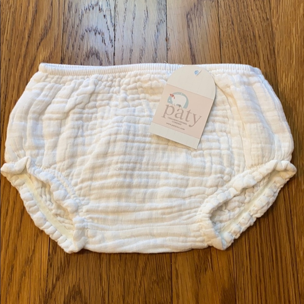 Paty White Diaper Cover / Bloomer